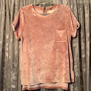 Cupid pink velvet shirt